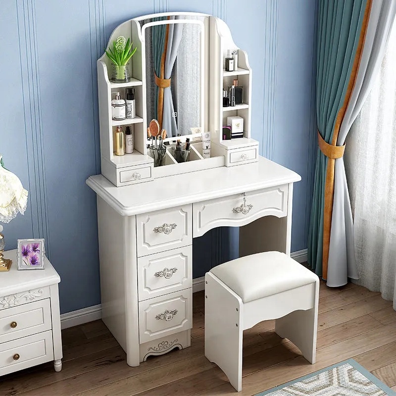 Desk Setup Simple - Ensemble de coiffeuses modernes en bois