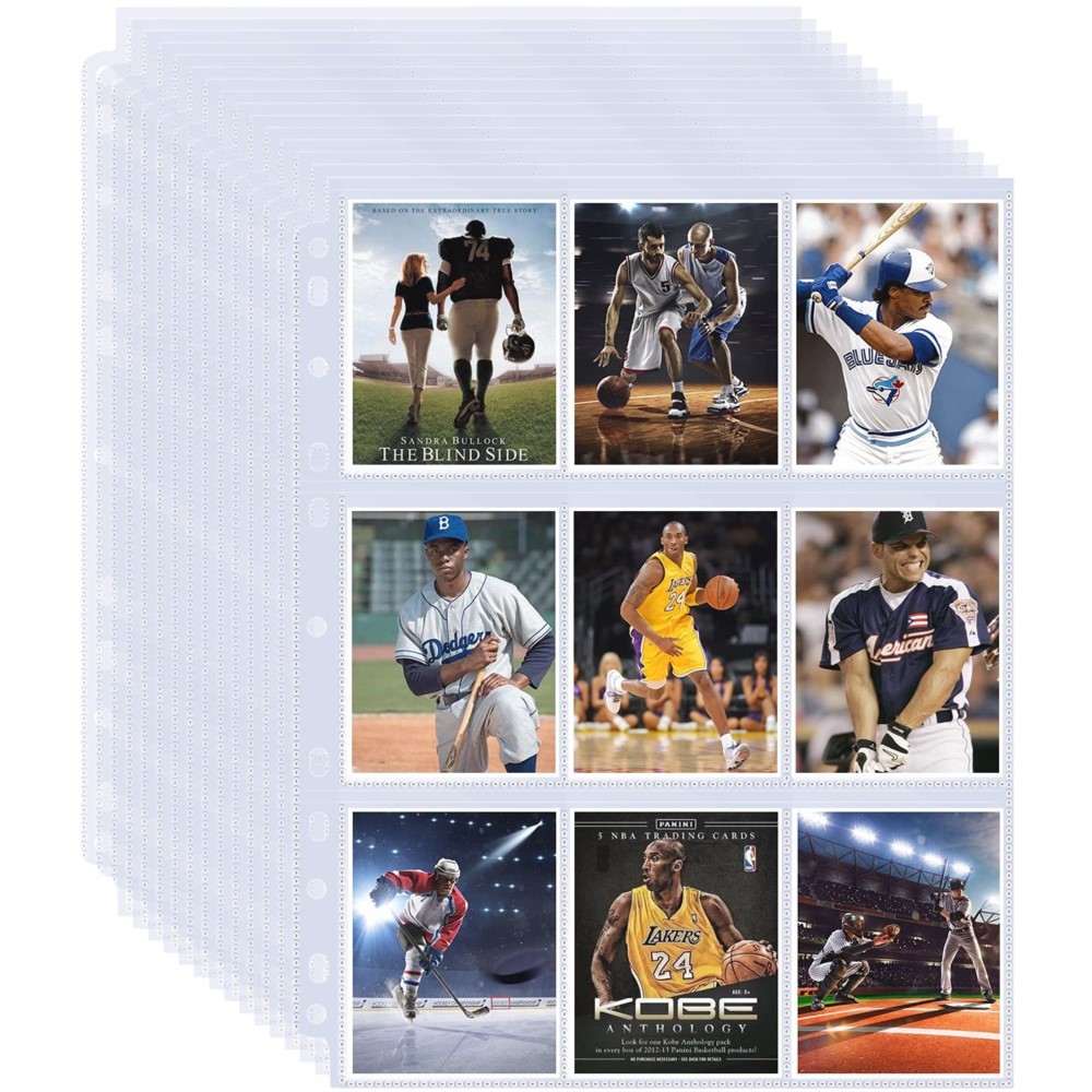 Ring Binder Box - 50 feuilles de protège-cartes à 9