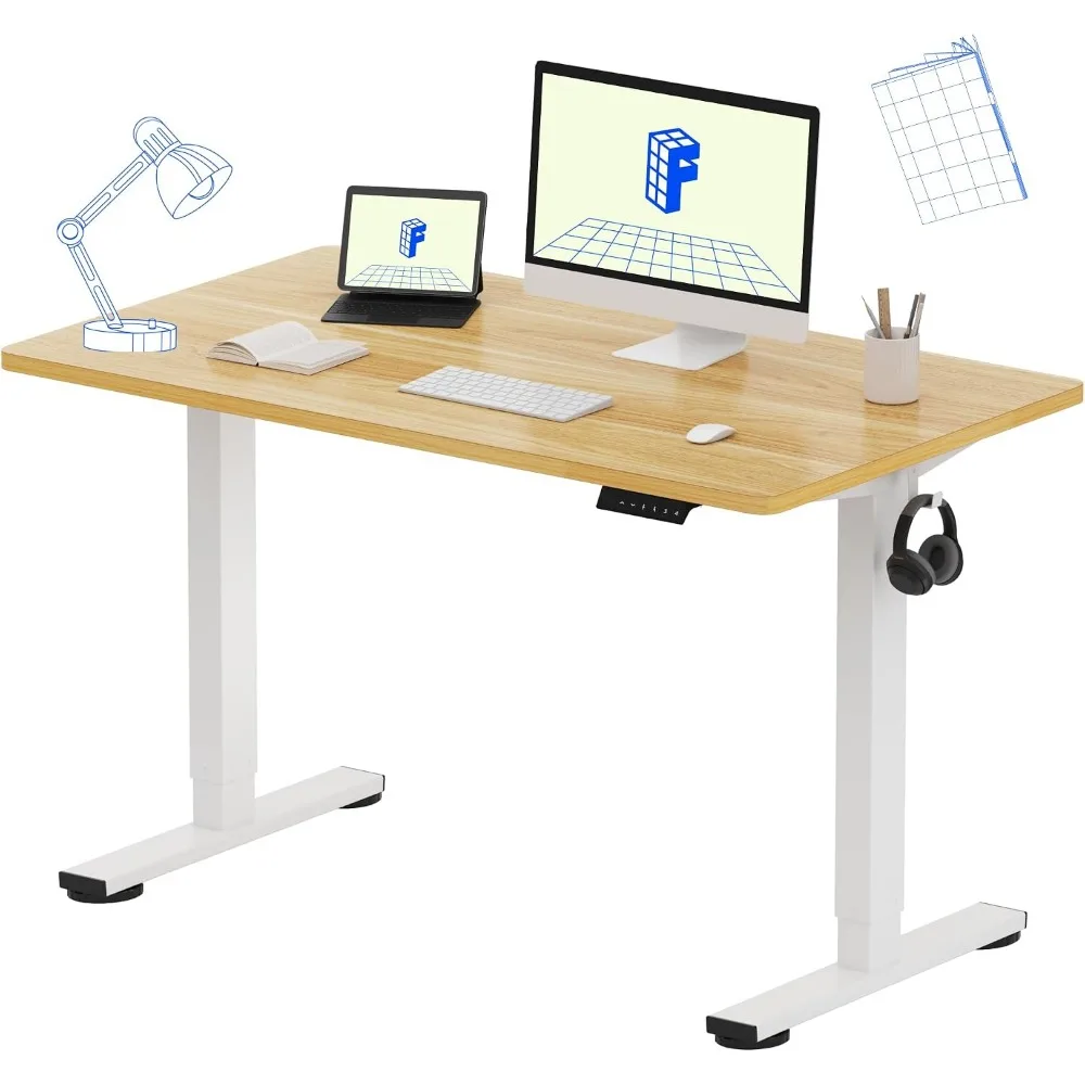 Dual Monitor Desk Setup - Bureau debout monobloc 48
