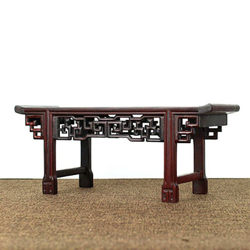 Desk Setup Retro - Petite table de bouddha en acajou,