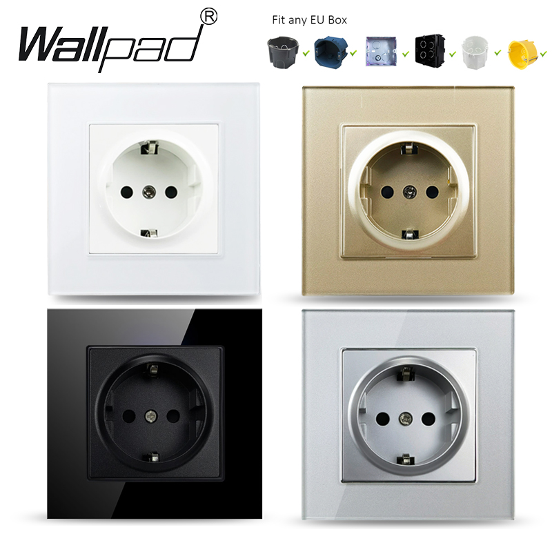 Power Strip Flat - Wallpad 16A prise ue blanc/noir/gris/or panneau