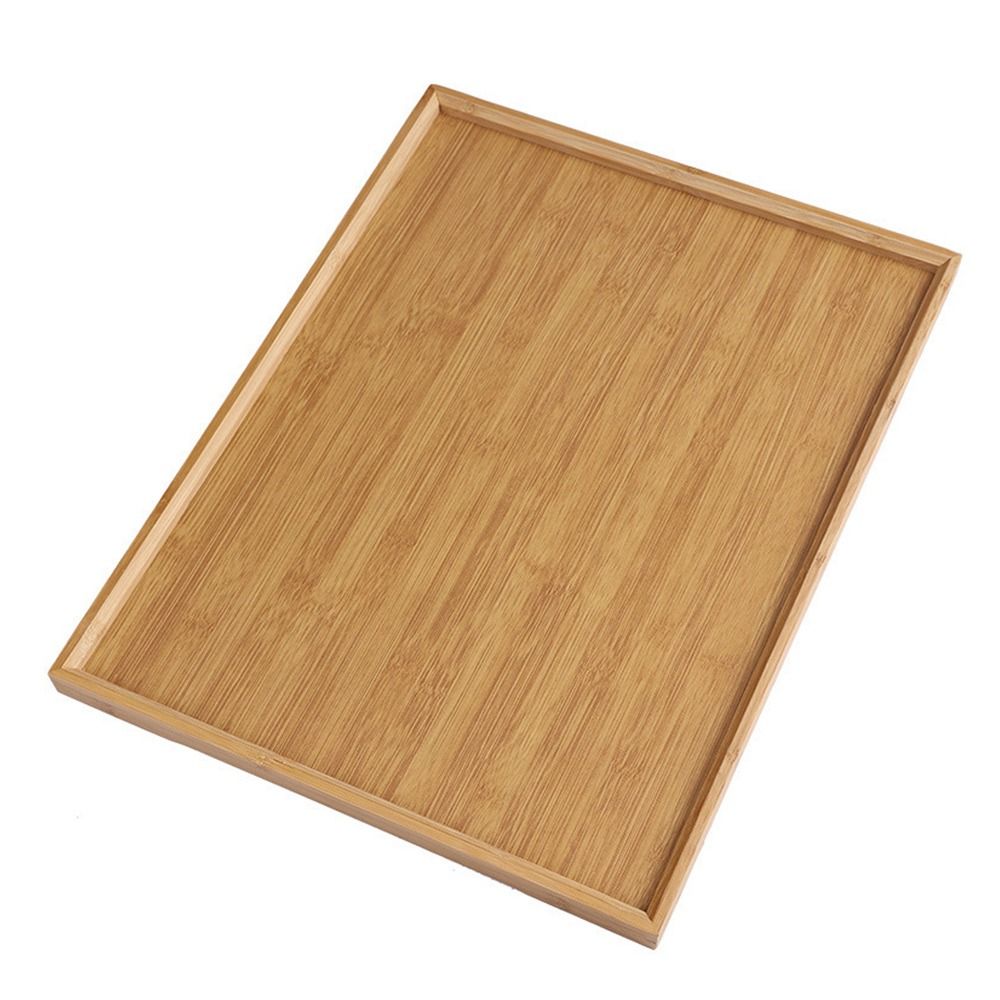 Desk Setup Retro - Plateau décoratif en bambou naturel, plateau