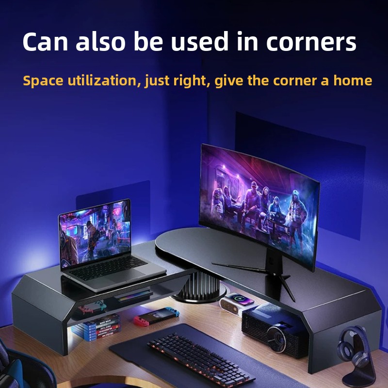 Dual Monitor Desk Setup - Support de bureau réglable et rotatif
