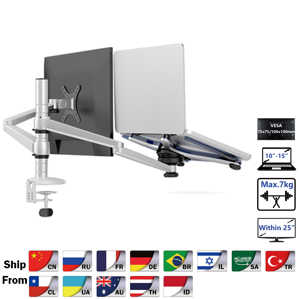 Dual Monitor Desk Setup - Hyvarwey Bureau OA-7X 27 pouces LCD