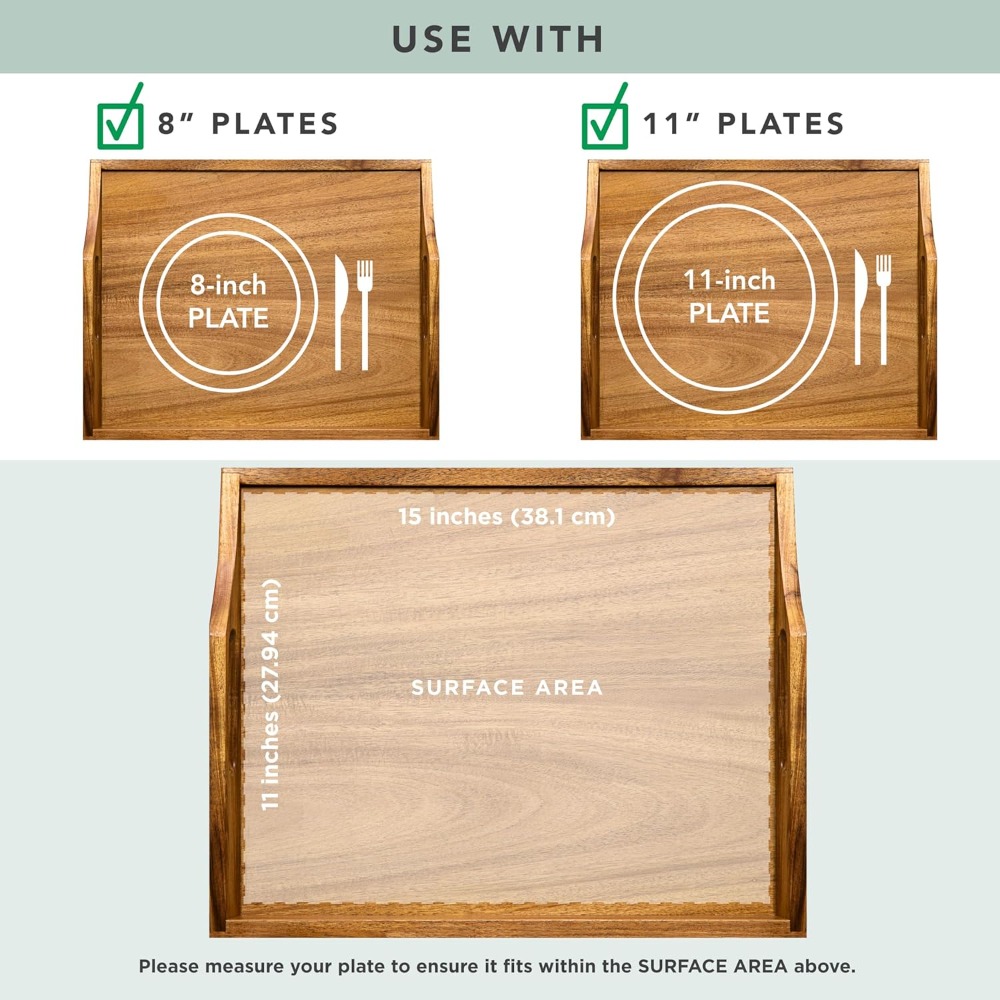 Desk Setup Natural - Ensemble de 2 plateaux de lit