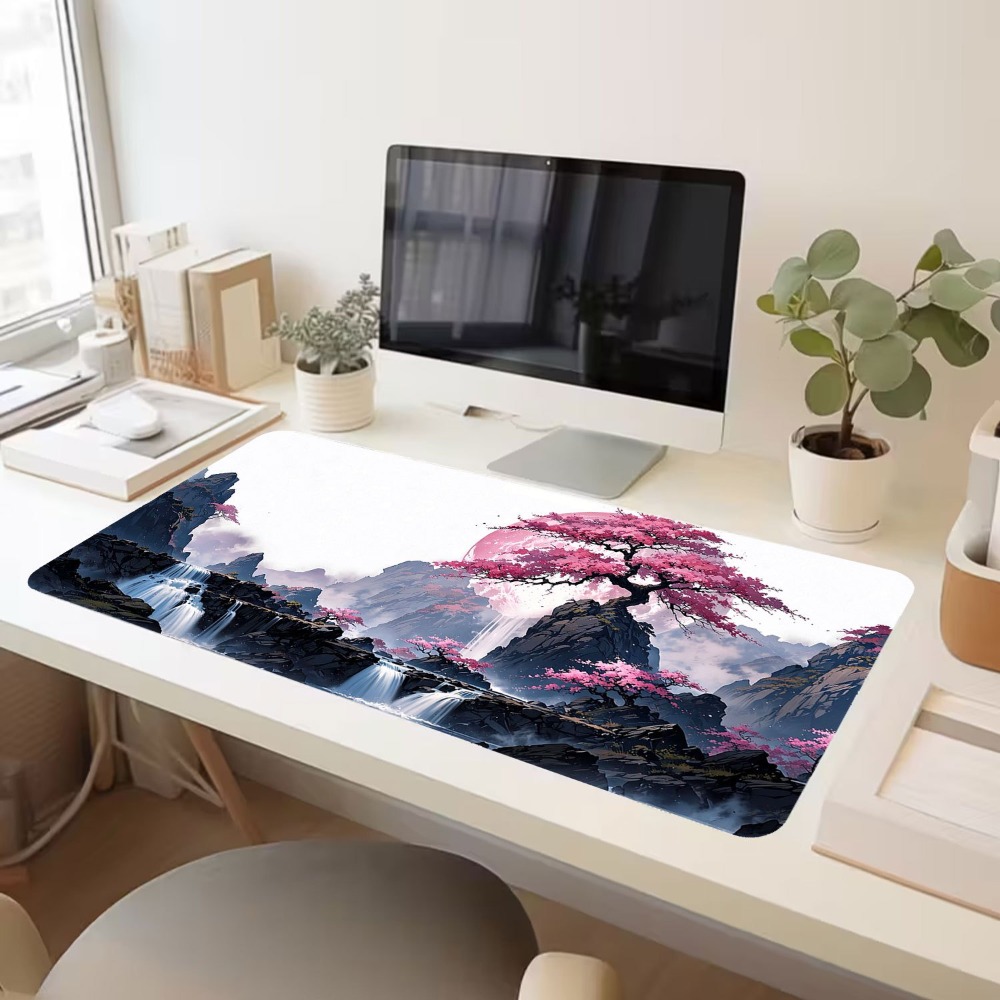 Desk Setup Simple - Tapis de souris antidérapant pour ordinateur