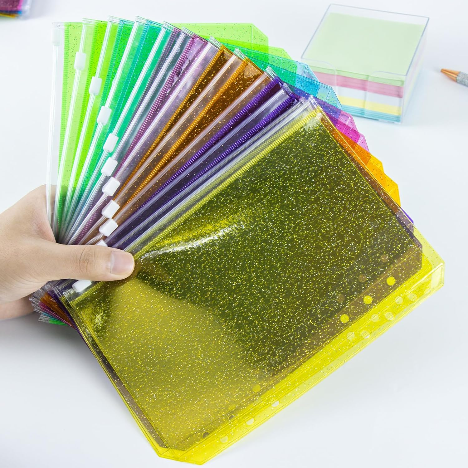 Ring Binder Box - Nouvelles pochettes zippées A5/A6, 6 couleurs,
