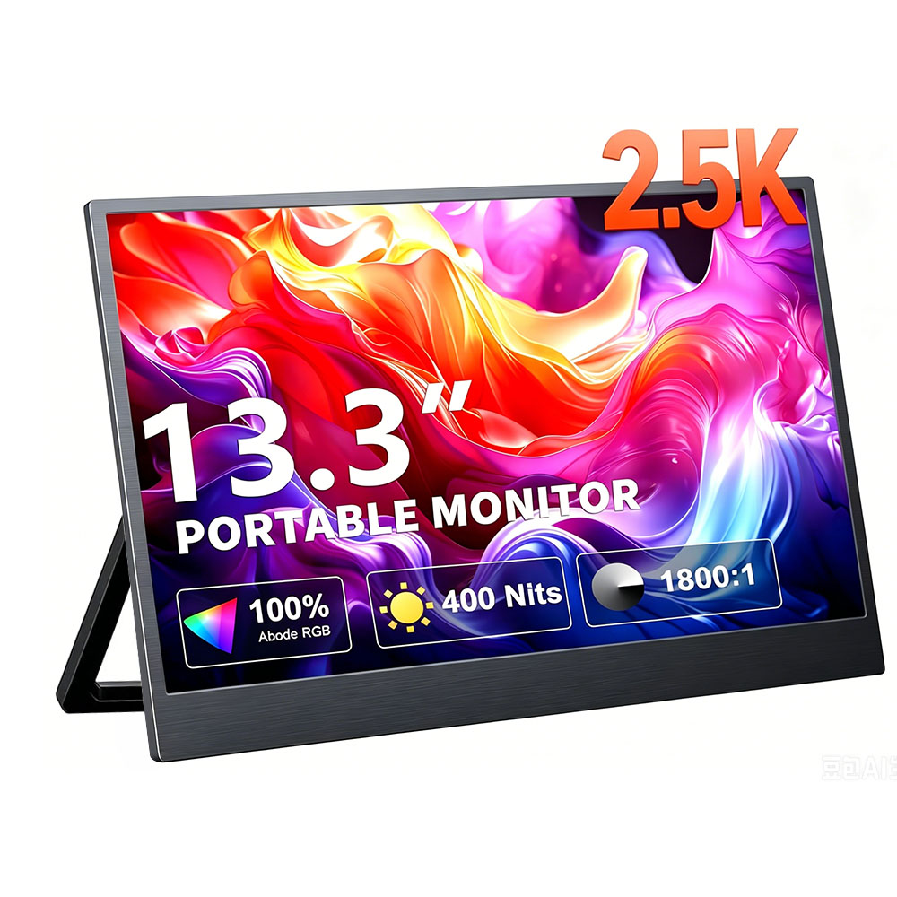 Dual Monitor Desk Setup - MAFNKOU Moniteur portable 13,3 pouces 2,5K