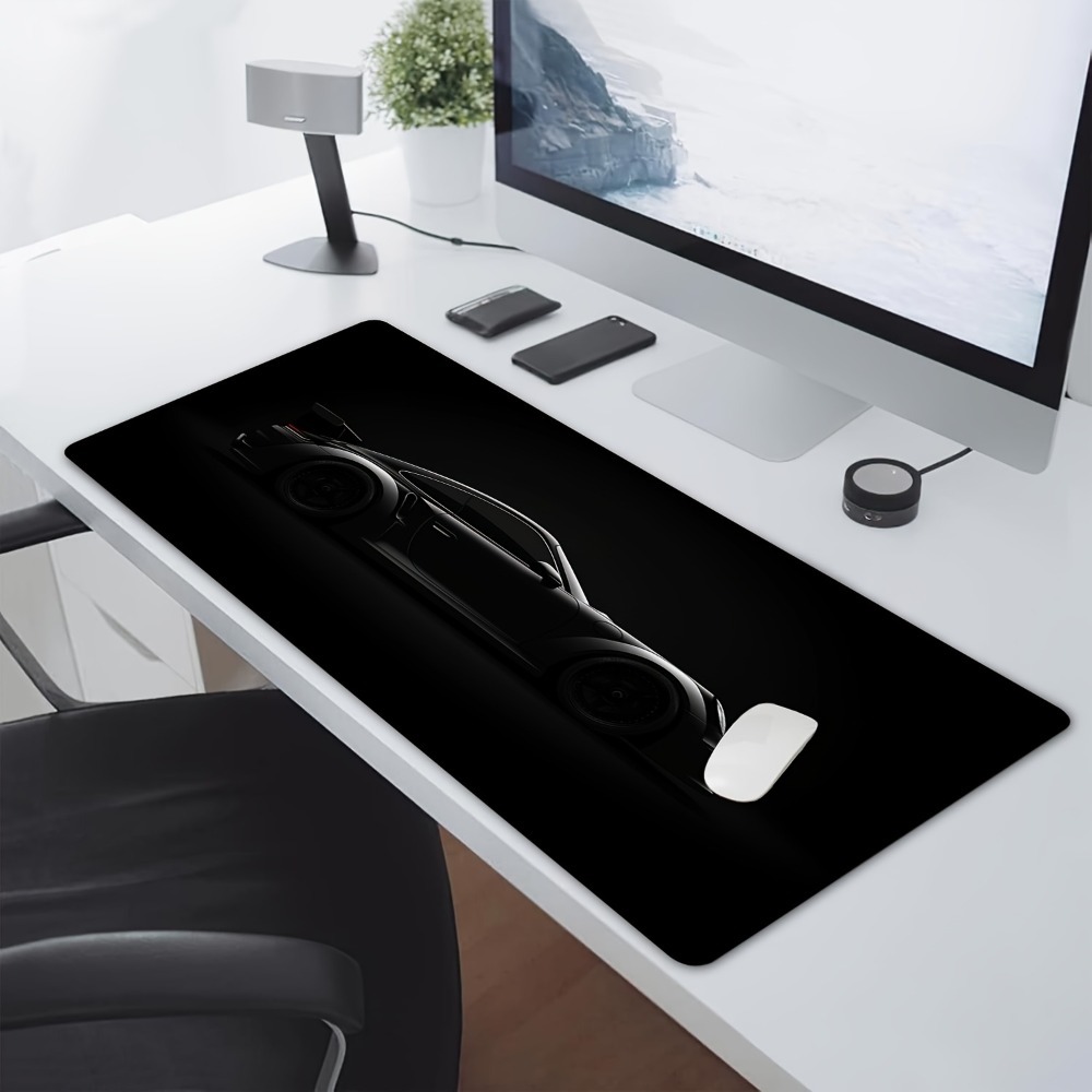 Desk Setup Simple - Tapis de souris de jeu noir