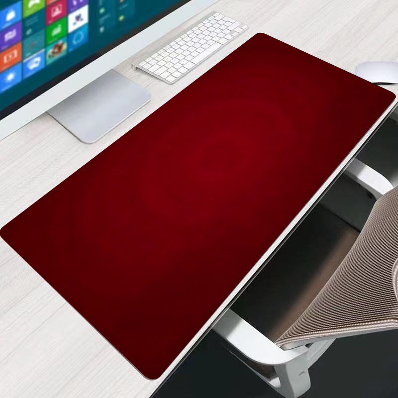 Desk Setup Mat - Tapis de souris rouge pour bureau,