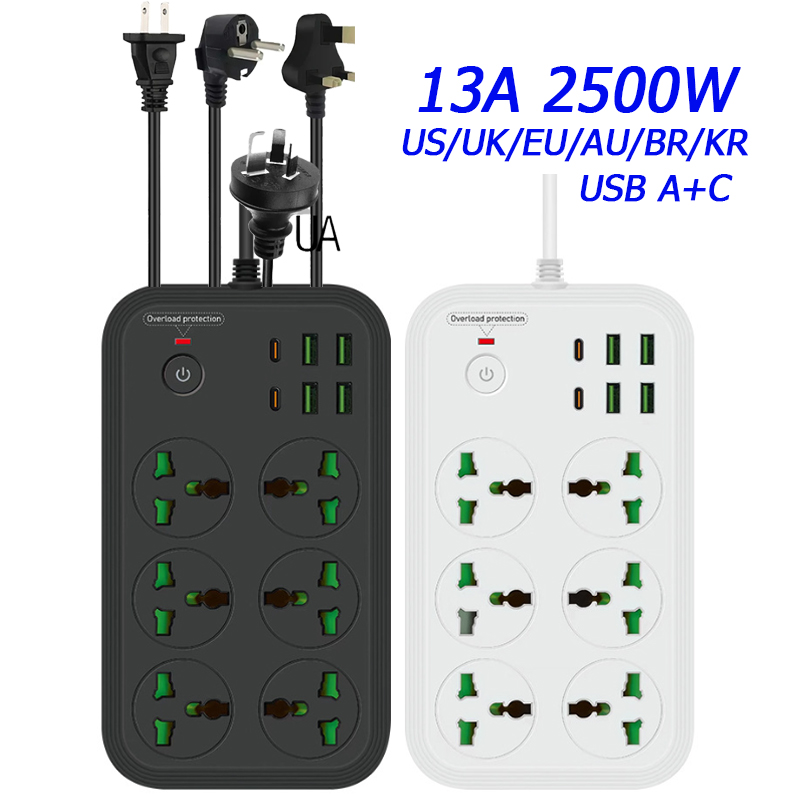 Power Strip Flat - Prises de multiprise universelles 13A, avec