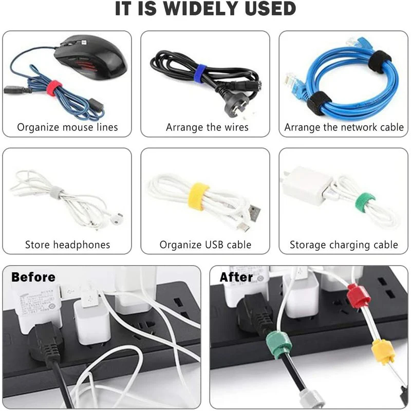 1/2/3 pièces Organisateur de c - Cable Velcro Strap avis et prix