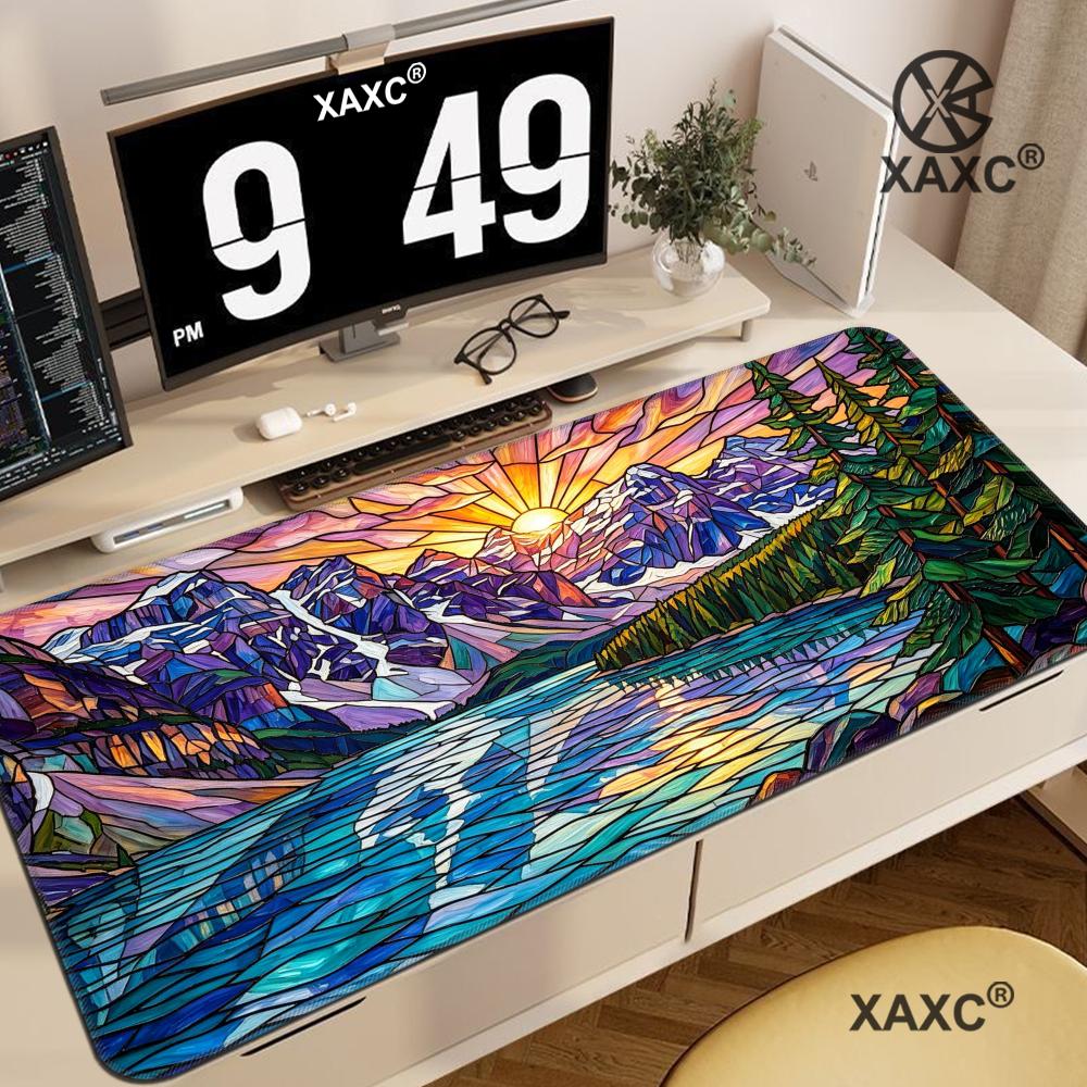 Tapis de bureau en verre teint - Desk Setup Natural avis et prix