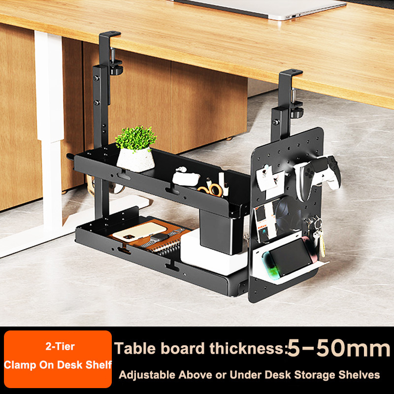 Étagère à 2 niveaux à fixer su - Desk Setup Organizer avis et prix