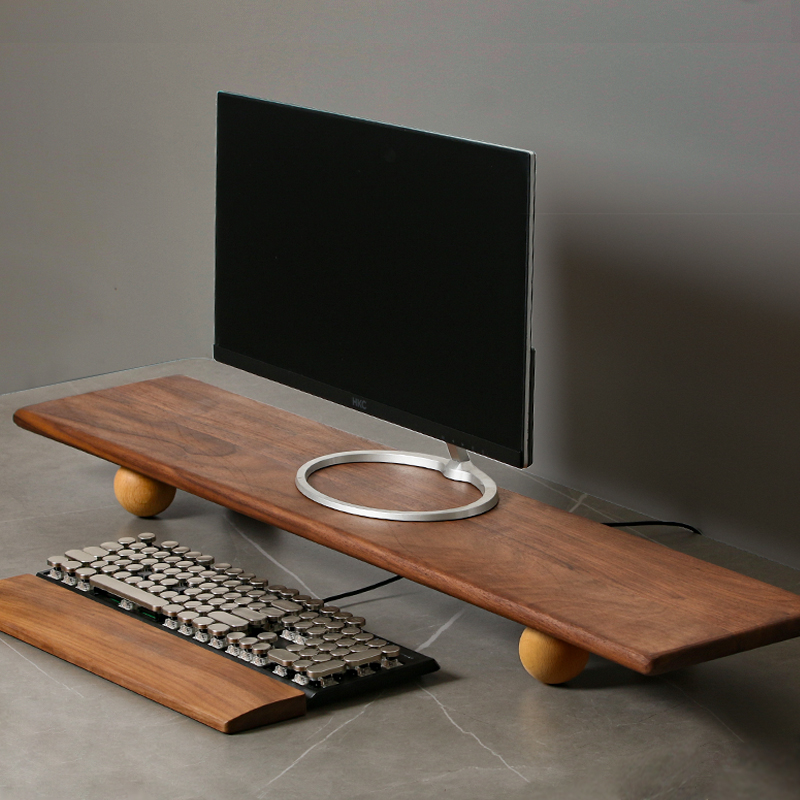 Support de bureau en bois natu - Desk Setup Natural avis et prix