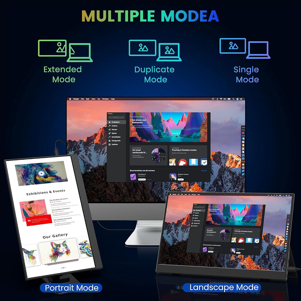 Moniteur portable 14 pouces 1. - Dual Monitor Desk Setup avis et prix