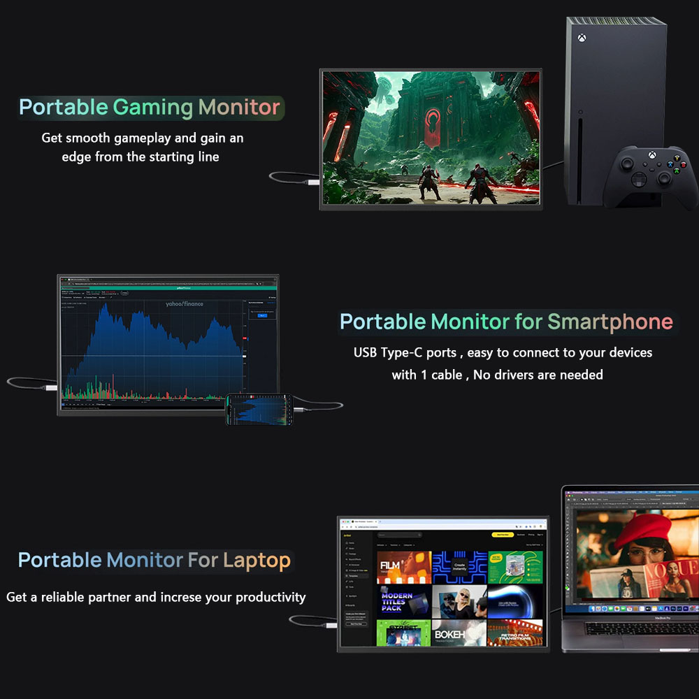 Moniteur portable 14 pouces 1. - Dual Monitor Desk Setup avis et prix