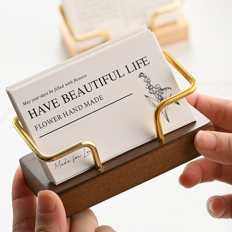 Porte-cartes de visite en bois - Desk Setup Table avis et prix