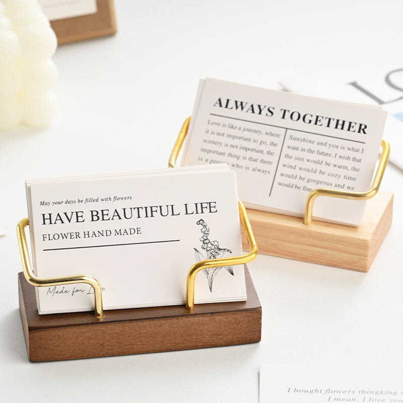 Porte-cartes de visite en bois - Desk Setup Table avis et prix