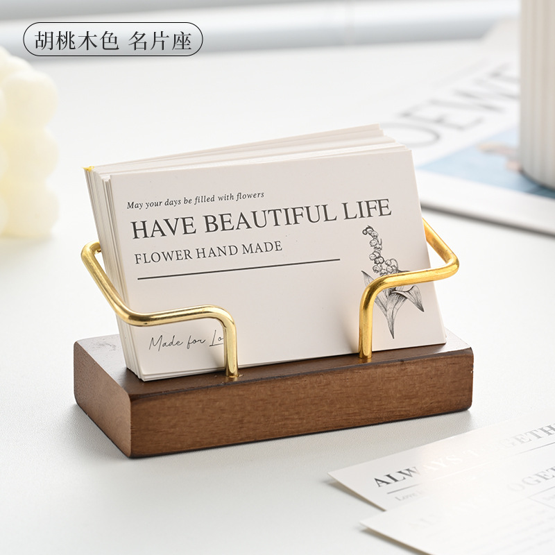 Porte-cartes de visite en bois - Desk Setup Table avis et prix