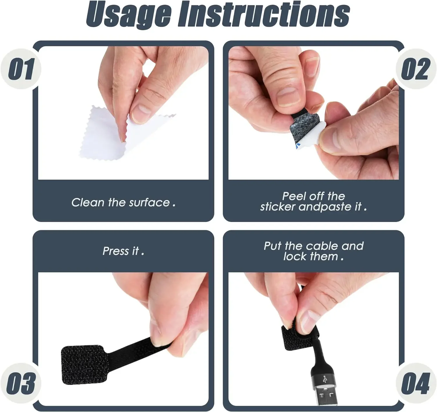 Attaches de câble réutilisable - Cable Velcro Strap avis et prix