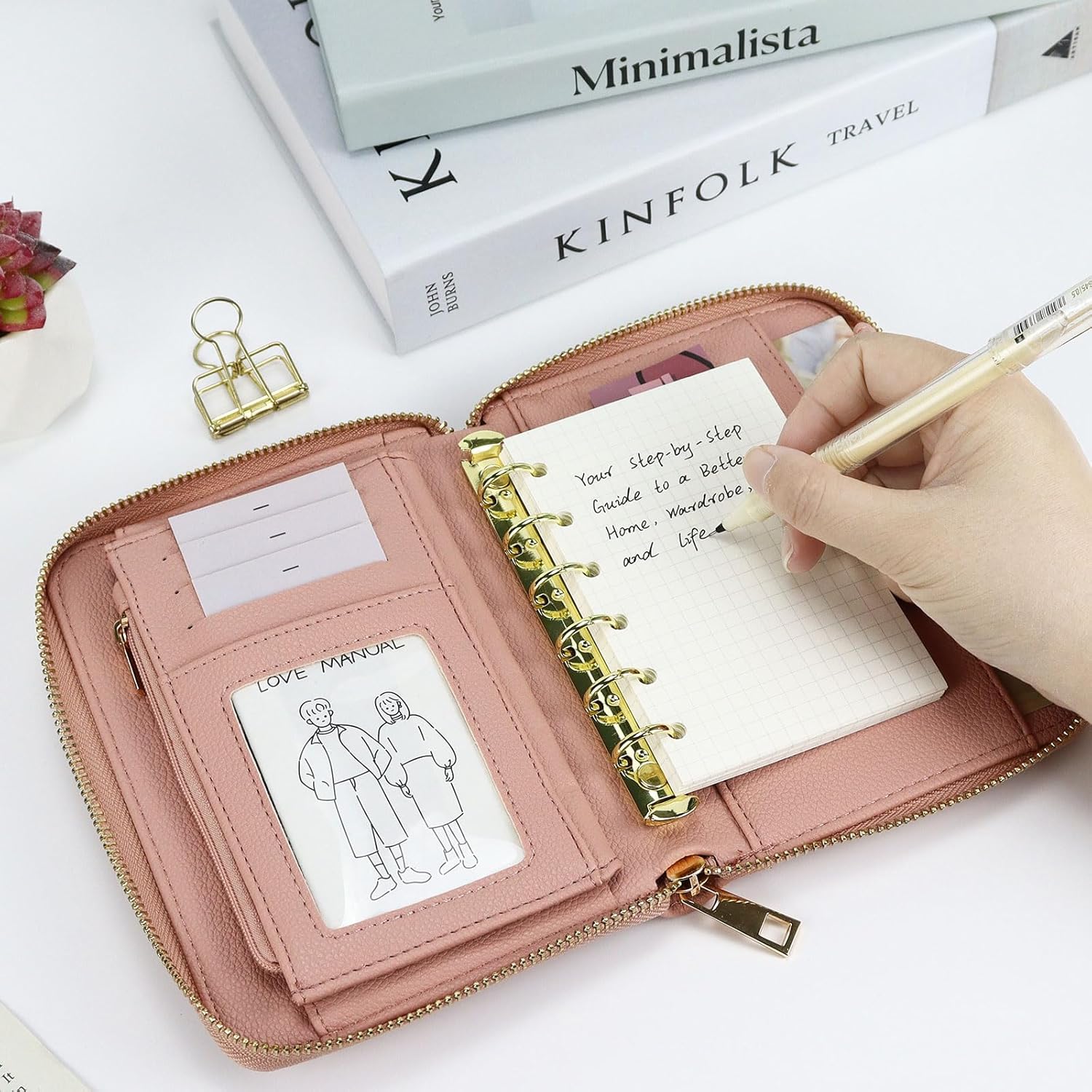 Classeur de budget en cuir A7, - Ring Binder Box avis et prix