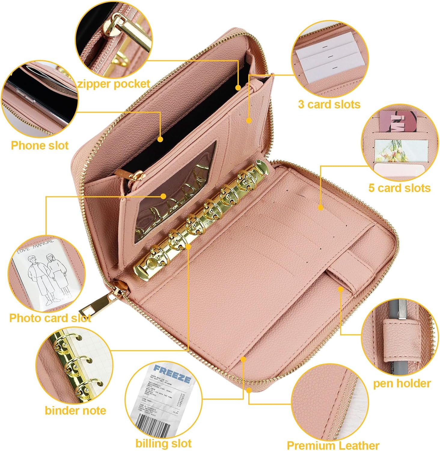 Classeur de budget en cuir A7, - Ring Binder Box avis et prix