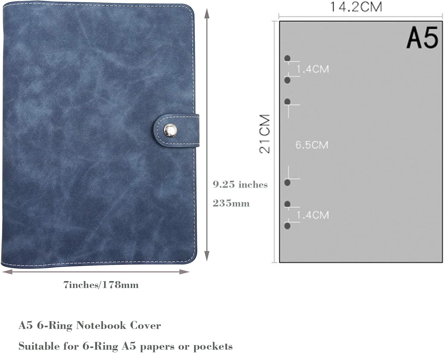 Classeur A5 en cuir PU souple, - Ring Binder Box avis et prix
