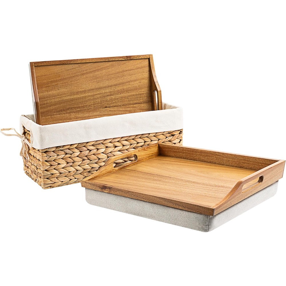 Ensemble de 2 plateaux de lit  - Desk Setup Natural avis et prix