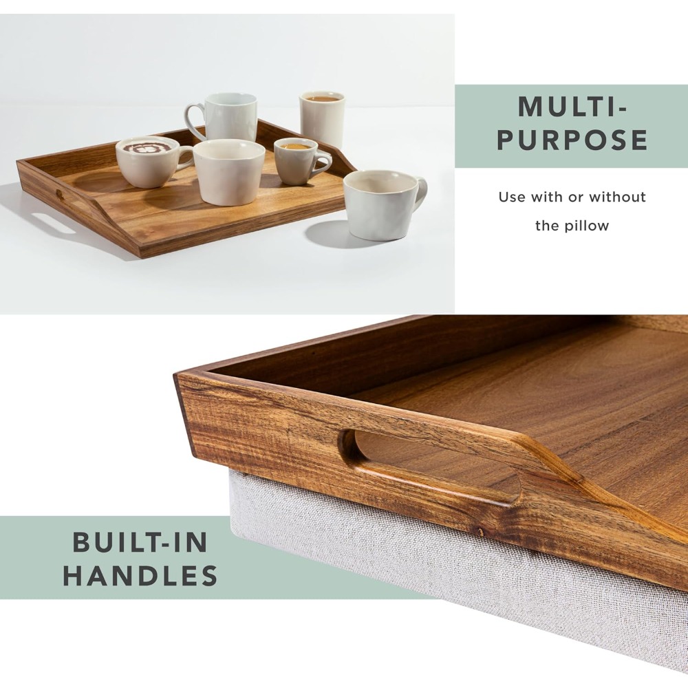Ensemble de 2 plateaux de lit  - Desk Setup Natural avis et prix