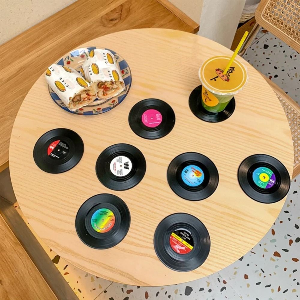 2/4/6 pièces rétro vinyle disq - Desk Setup Retro avis et prix