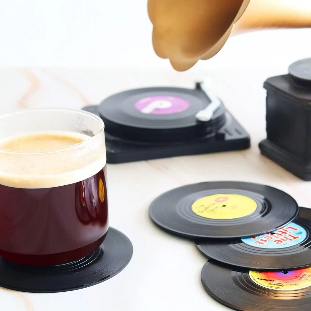 2/4/6 pièces rétro vinyle disq - Desk Setup Retro avis et prix