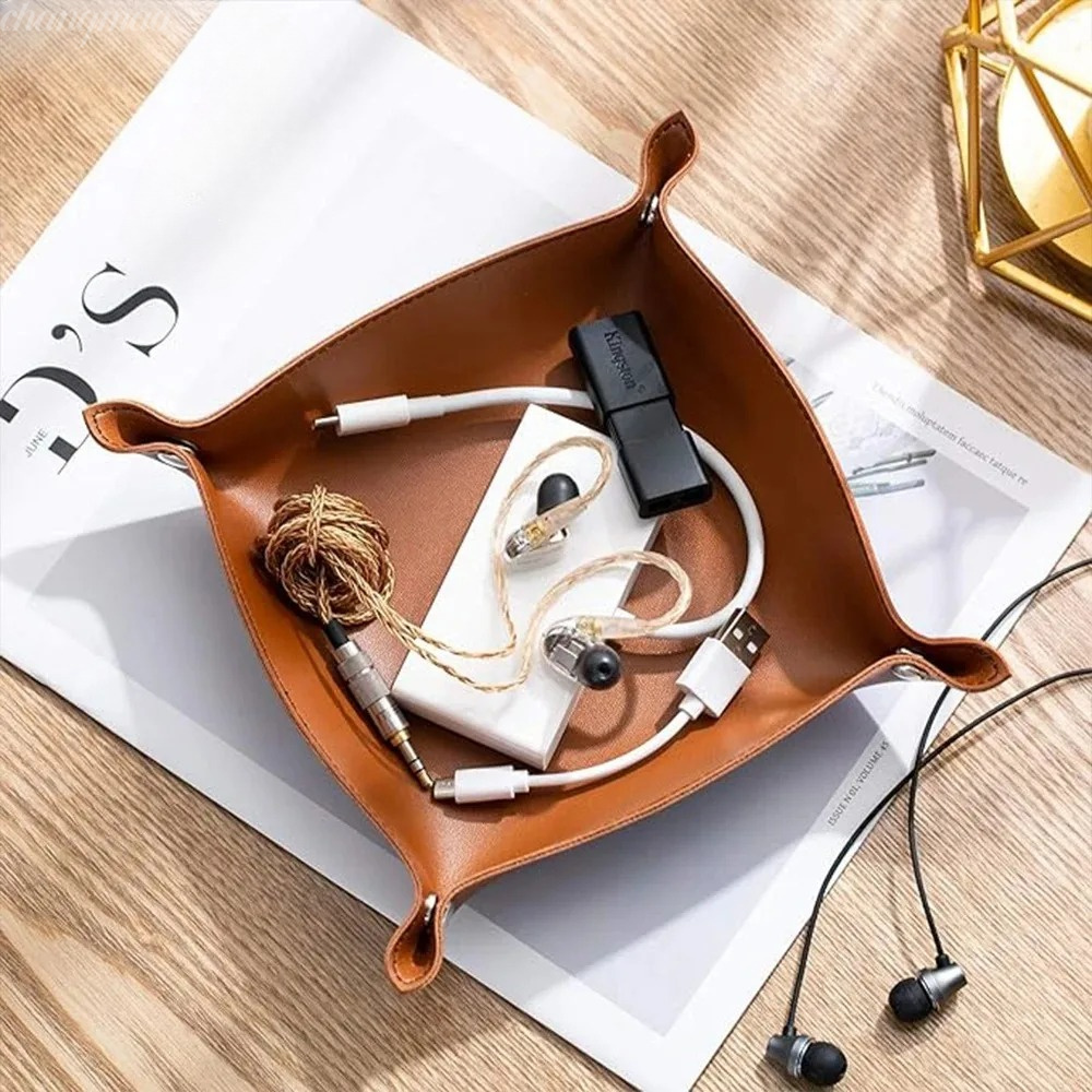 1PC 25X25CM Plateau en cuir pl - Desk Setup Organizer avis et prix