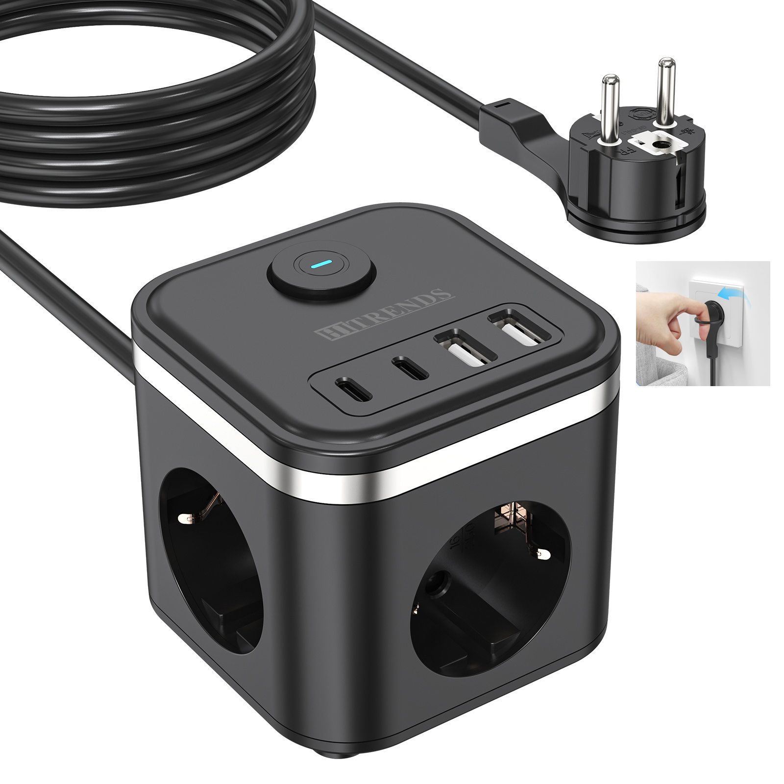 Cube de multiprise à prise pla - Power Strip Flat avis et prix