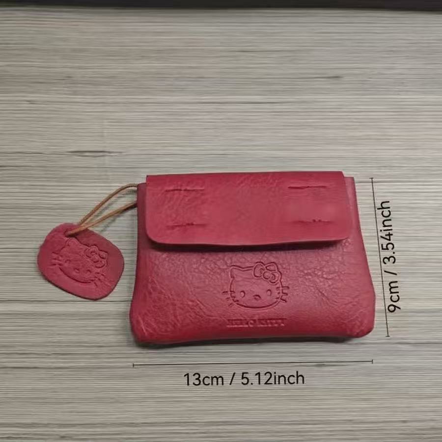 Porte-monnaie en cuir rouge He - Headphone Hook Under avis et prix