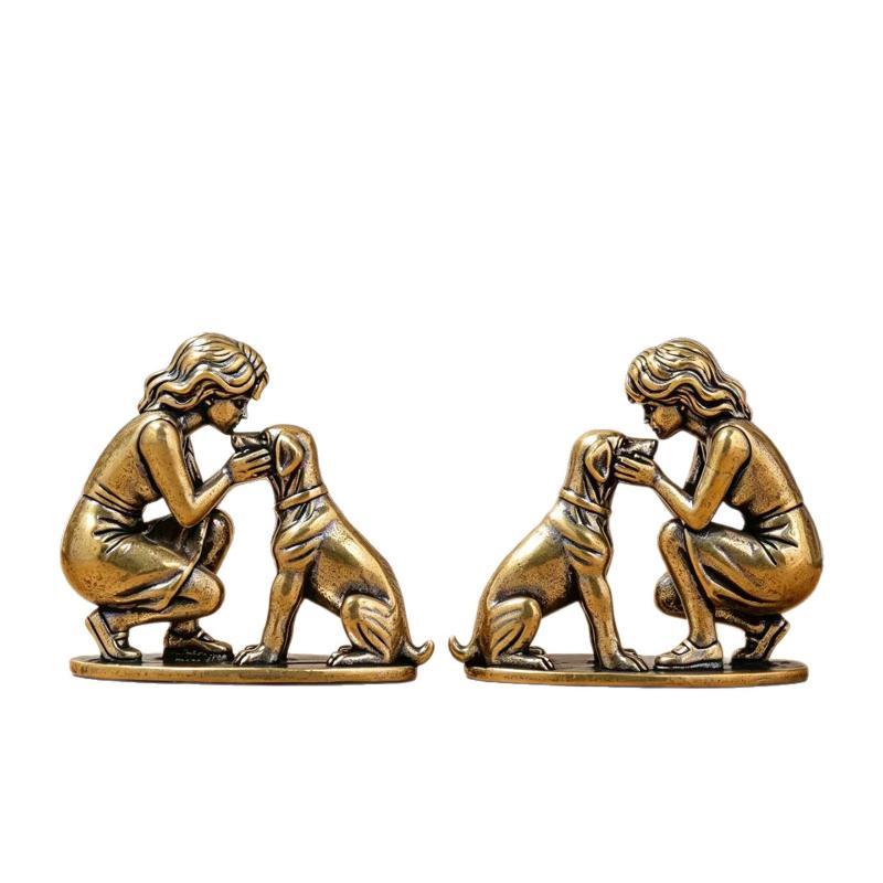 Figurine de chien en laiton po - Desk Setup Retro avis et prix