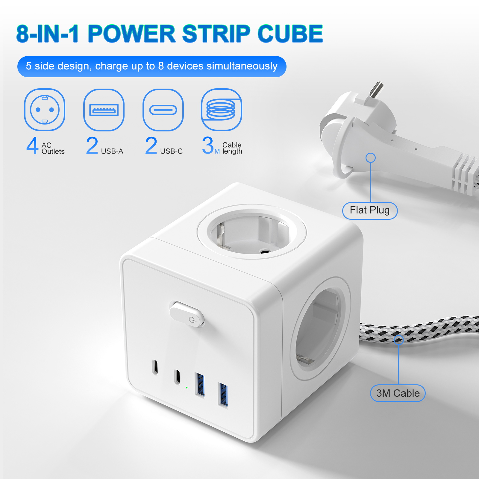 Multiprise de voyage HITRENDS  - Power Strip Flat avis et prix